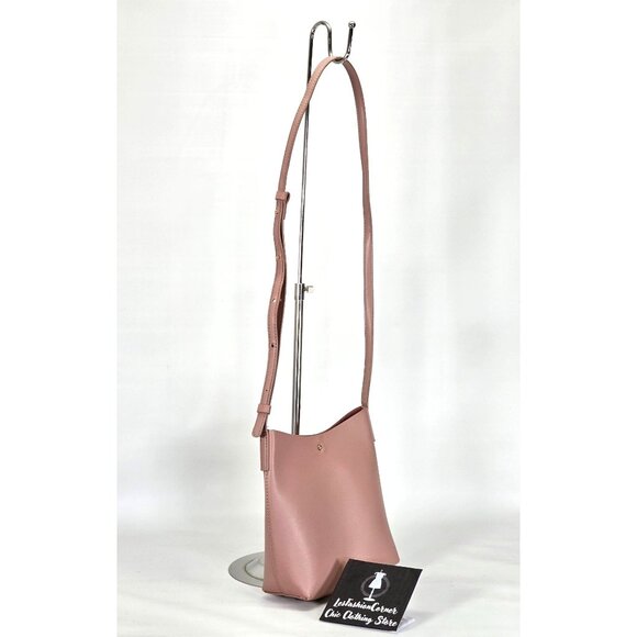 ANTHROPOLOGIE Women's Blush Samara Bucket Shoulder Bag Crossbody Size M 1234 - Picture 6 of 14